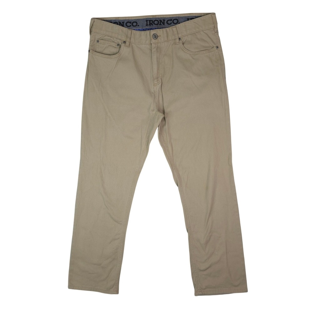 Iron Co Pants Mens 34x30 Desert Sand Stretch 5 Pocket Casual Minimalist Preppy